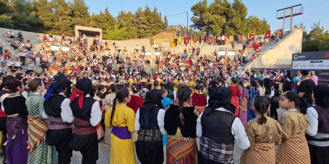 Στιγμιότυπο από το 7ο Παιδικό Φεστιβάλ Χορών, στην Ευκαρπία Θεσσαλονίκης, Κυριακή 7 Ιουνίου 2026 (φωτ.: Facebook / Katerina Bili)