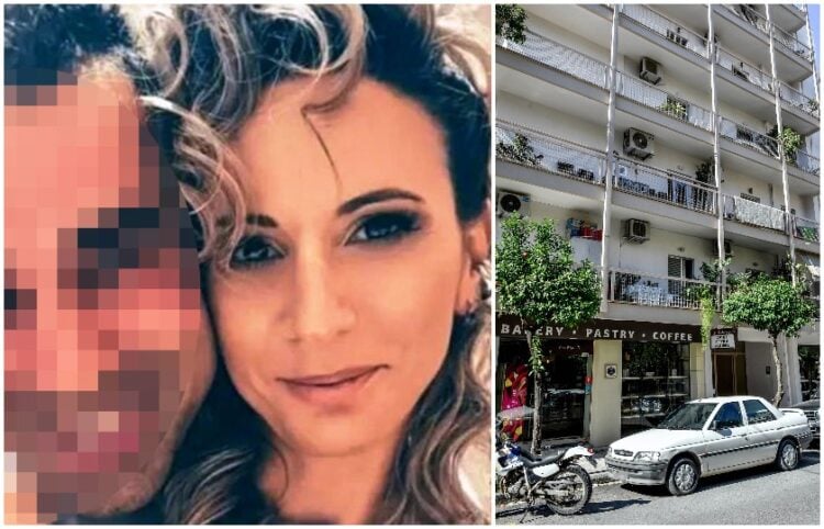 Το ανδρόγυνο σε κοινή έξοδο και δεξιά η πολυκατοικία όπου διέμεναν (πηγές: Facebook / EUROKINISSI)