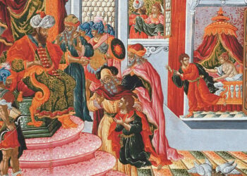 «Η συκοφαντία της γυναικός του Πετεφρή και η κρίση του Ιωσήφ». Διά χειρός Θεόδωρου Πουλάκη, τρία διαδοχικά επεισόδια από τη βιβλική ιστορία του Ιωσήφ: η απόπειρα αποπλάνησής του από τη γυναίκα του Πετεφρή, η συκοφαντία σε βάρος του και η κρίση του από τον αφέντη του. Η φορητή εικόνα του 17ου αι. φυλάσσεται στο Μουσείο Βυζαντινού Πολιτισμού στη Θεσσαλονίκη