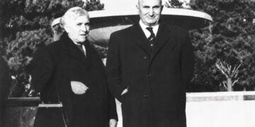 Ο Σάββας Κανταρτζής με τη σύζυγό του (πηγή: Φίλοι Μουσείου Πόλης Κατερίνης – kcm.gr)