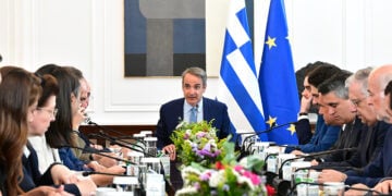 Συνεδρίαση του υπουργικού συμβουλίου υπό τον Κυριάκο Μητσοτάκη, στο Μέγαρο Μαξίμου.  Τρίτη 30 Ιουνίου 2026 (φωτ.: EUROKINISSI / Τατιάνα Μπόλαρη)