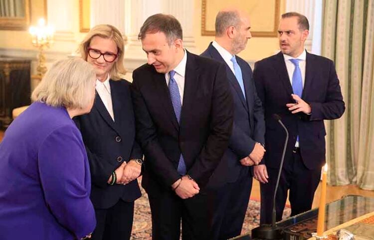 Ορκωμοσία των νέων μελών της κυβέρνησης στο Προεδρικό Μέγαρο. Παρασκευή 12 Ιουνίου 2026 (φωτ.: EUROKINISSI / Γιώργος Κονταρίνης)