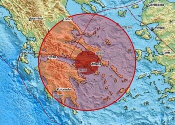 Ο «διπλός» σεισμός της Εύβοιας και πού έγινε αισθητός (πηγή: Χ / EMSC)