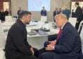 Ο Ζελένσκι και ο Τραμπ συνομιλούν στο περιθώριο της συνόδου κορυφής της G7 στη Γαλλία, 16 Ιουνίου 2026 (φωτ.: Ukrainian Presidential Press Service / EPA)