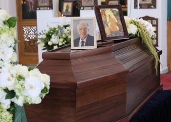 Εξόδιος ακολουθία του Βασίλη Λεβέντη. Παρασκευή 3 Ιουλίου 2026   (φωτ.: ΓΙΑΝΝΗΣ ΠΑΝΑΓΟΠΟΥΛΟΣ / EUROKINISSI)