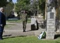 Κατάθεση στεφανιού από τον Πρόεδρο της Δημοκρατίας Κώστα Τασούλα στην προτομή του Σπύρου Μουστακλή στο Πάρκο Ελευθερίας (πρώην ΕΑΤ - ΕΣΑ) για την 52η επέτειο της αποκατάστασης της Δημοκρατίας (φωτ.: ΜΙΧΑΛΗΣ ΠΑΠΑΝΙΚΟΛΑΟΥ /EUROKINISSI)