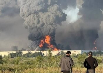 Εικόνα από περιοχή της Μόσχας που δέχθηκε επίθεση από ουκρανικά drone (φωτ.: x.com/BohuslavskaKate)