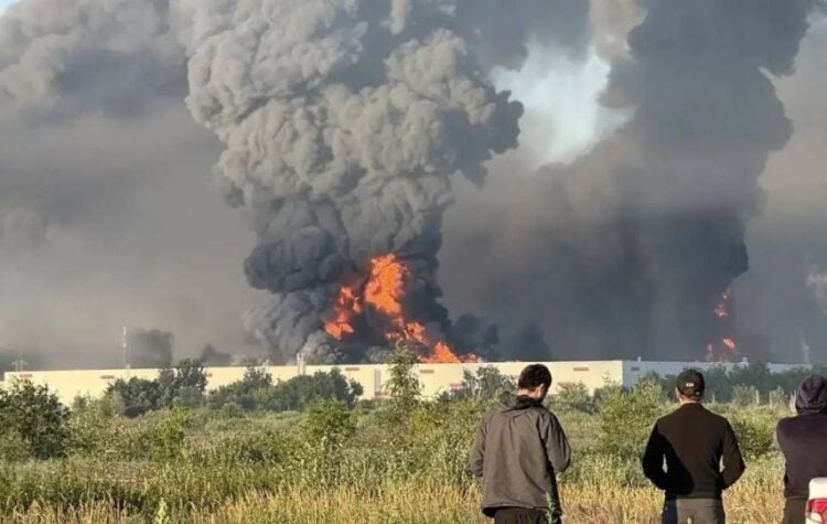 Εικόνα από περιοχή της Μόσχας που δέχθηκε επίθεση από ουκρανικά drone (φωτ.: x.com/BohuslavskaKate)