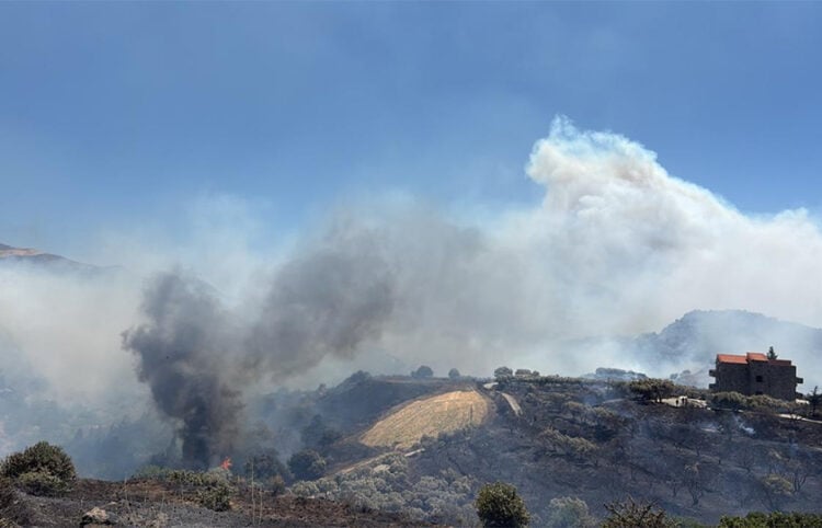 Νέο πύρινο μέτωπο στο Δήμο Αγίου Βασιλείου στο Ρέθυμνο, στον Ασώματο. Πέμπτη 30 Ιουλίου 2026 (φωτ.: goodnet.gr)