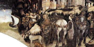 Η «Πριγκίπισσα της Τραπεζούντας» όπως πέρασε στη δυτική φαντασία: λεπτομέρεια από την τοιχογραφία του Πιζανέλλο, «Άγιος Γεώργιος και η πριγκίπισσα της Τραπεζούντας», στη Sant’Anastasia της Βερόνας (πηγή: Wikimedia Commons / Public Domain)