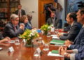 Ο Γενικός Γραμματέας του ΟΗΕ Αντόνιο Γκουτέρες κατά τη συνάντησή του με τον Πρόεδρο της Κυπριακής Δημοκρατίας Νίκο Χριστοδουλίδη, στη Λευκωσία. Τρίτη 28 Ιουλίου 2026 (φωτ.: Χ / UN Cyprus)