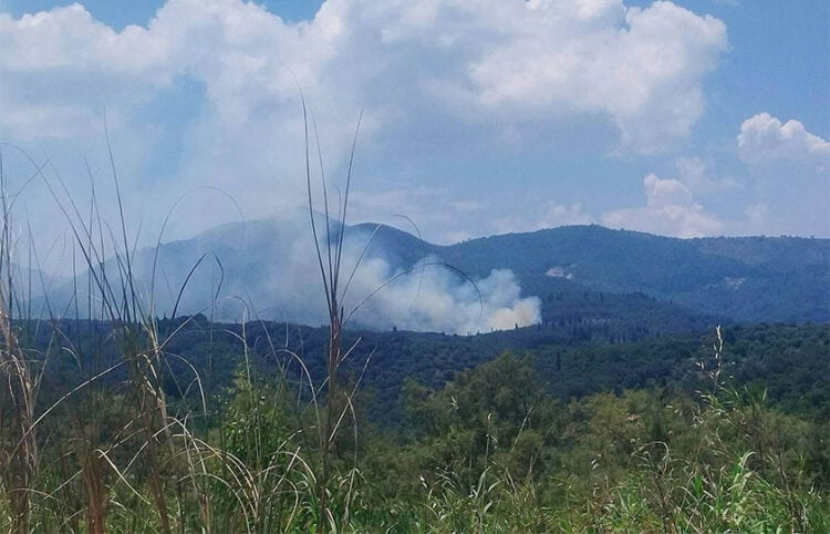 Καπνός από τη φωτιά στη βόρεια Κέρκυρα, Σάββατο 4 Ιουλίου 2026 (φωτ.: Facebook / Start tv Kerkira)