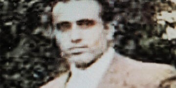 Ο Χαράλαμπος Ιορδανίδης το 1952 (Αρχείο Σταύρου Καψάλη, πηγή: Πύλη της Δράμας)