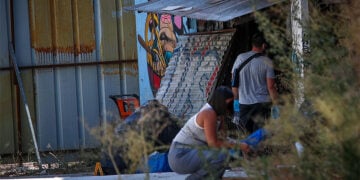 Εντοπισμός βαλίτσας με ανθρώπινα μέλη σε εγκαταλελειμμένο κτήριο στην Κυψέλη, Σάββατο 18 Ιουλίου 2026 (φωτ.: EUROKINISSI / Δανάη Δαυλοπούλου)
