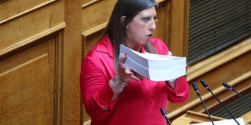 Η Ζωή Κωνσταντοπούλου στο βήμα της Βουλής, Τετάρτη 22 Ιουλίου 2026 (φωτ.: EUROKINISSI / Γιάννης Παναγόπουλος)