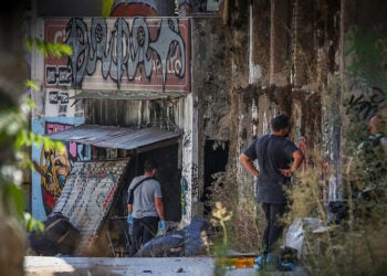 Το κτίσμα στο οποίο βρέθηκε η βαλίτσα με τα ανθρώπινα μέλη (φωτ.: EUROKINISSI / Δανάη Δαυλοπούλου)