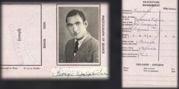 Βρετανικό διαβατήριο του Γιώργου Κυριακίδη, με ημερομηνία 12 Ιουλίου 1947 (φωτ.: Museums Victoria/ Moya McFadzean/ Public Domain Mark)