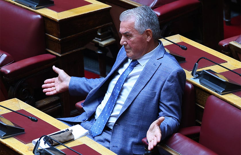 Ο βουλευτής Δράμας της ΝΔ Δημήτρης Κυριαζίδης στα κοινοβουλευτικά έδρανα, Τρίτη 28 Ιουλίου 2026 (φωτ.: EUROKINISSI / Γιάννης Παναγόπουλος)