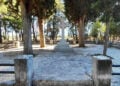 Το μνημείο για τον Άγνωστο Στρατιώτη στο αλσύλλιο στη Νέα Κρώμνη Δράμας (φωτ.: Πύλη της Δράμας)