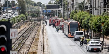 Διαρροή αερίου σε βενζινάδικο που βρίσκεται στη συμβολή των οδών Ομηρίδου Σκυλίτση και Πυθαγόρα στον Πειραιά. Τετάρτη 22 Ιουλίου 2026 (φωτ.: EUROKINISSI / Δανάη Δαυλοπούλου)