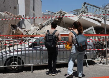 Κατάρρευση πολυκατοικίας στα Πετράλωνα επί της οδού Αλκμήνης. Επόμενη ημέρα, Τετάρτη 1 Ιουλίου 2026 (φωτ.: EUROKINISSI / Γιάννης Παναγόπουλος)