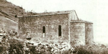 Ο ναός του Προφήτη Ηλία στη Σάντα, όπως τον κατέγραψε ο Άντονι Μπράιερ (πηγή: «Αρχείον Πόντου», Επιτροπής Ποντιακών Μελετών)