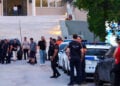 Αστυνομικές δυνάμεις στη είσοδο του «Σισμανογλείου», Πέμπτη 9 Ιουλίου 2026 (φωτ.: Facebook / Βάιος Σύρρος)