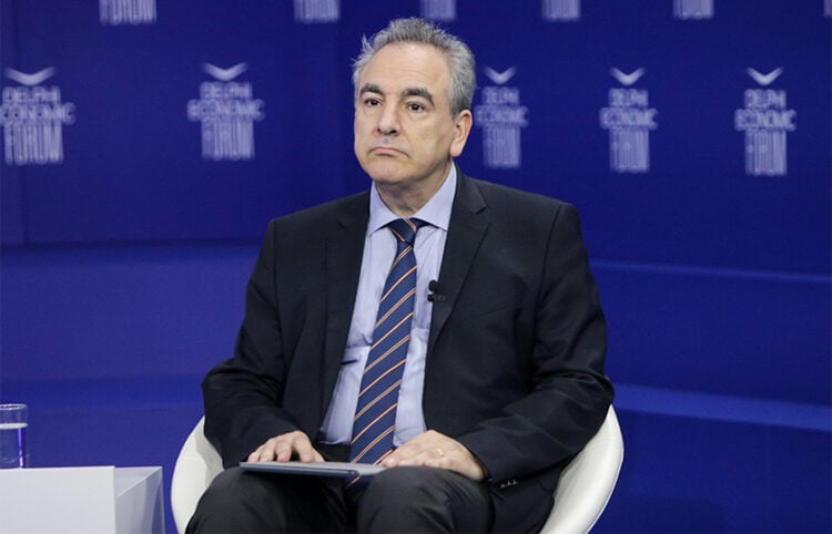 Ο Θάνος Ντόκος στο Φόρουμ των Δελφών, το 2021 (φωτ.: EUROKINISSI / Τάκης Σαγιάς)