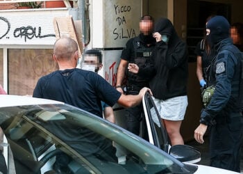 Συλλήψεις για τις εμπρηστικές επιθέσεις και τη δολοφονία της Βάγιας Νέστορα στη Θεσσαλονίκη. Παρασκευή 10 Ιουλίου 2026  (φωτ.: EUROKINISSI / Ραφαήλ Γεωργιάδης)