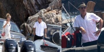 Οι διακοπές του Τομ  Χανκς και της Ρίτα Γουίλσον το καλοκαίρι έχουν πάντα χρώμα ελληνικό (φωτ.: Panorama Press/Αλέξανδρος Γεωργιάδης)
