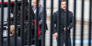 Ο Βολοντίμιρ Ζελένσκι φτάνει στον Λευκό Οίκο για τη συνάντησή του με τον Ντόναλντ Τραμπ, στις 28 Ιουλίου 2026 (φωτ.: EPA / Shawn Thew / Pool)