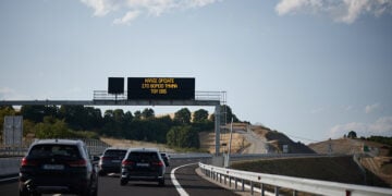 Στον Ε65, τον Αυτοκινητόδρομο Κεντρικής Ελλάδας, στην περιοχή των Γρεβενών. Πέμπτη 23 Ιουλίου 2026 (φωτ.: Γραφείο Τύπου Πρωθυπουργού / Δημήτρης Παπαμήτσος)