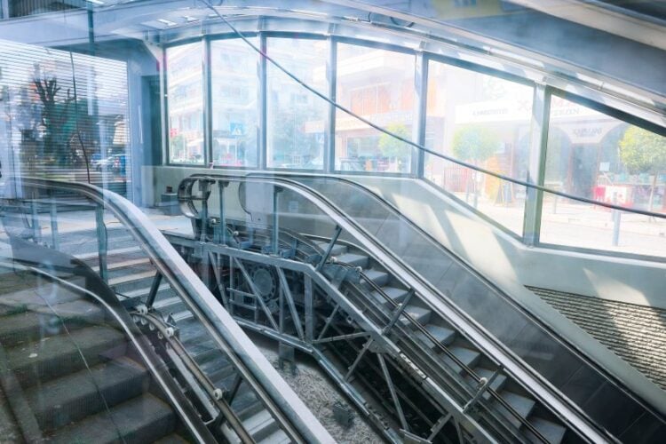 Εικόνα από τον σταθμό μετρό της Καλαμαριάς που αναμένεται να ανοίξει για το κοινό τις επόμενες εβδομάδες (φωτ.: EUROKINISSI/Ραφαήλ Γεωργιάδης)