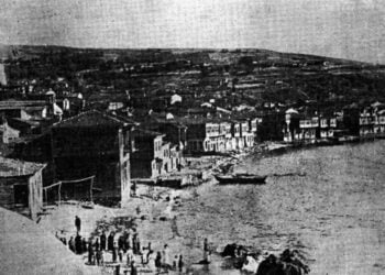 Άποψη της Μηχανιώνας των αρχών του 20ού αι. (πηγή: Σύλλογος Μηχανιωτών «Η Μηχανιώνα»)