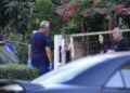 Εικόνα από την περιοχή όπου έγινε η γυναικοκτονία, στη Νέα Σμύρνη (φωτ.: Γιώργος Κονταρίνης/ EUROKINISSI)