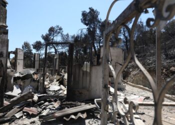 Η «επόμενη μέρα» στη Σαλαμίνα (φωτ.: Δανάη Δαυλοπούλου/ EUROKINISSI)