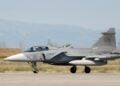 Μαχητικό αεροσκάφος JAS-39 Gripen της Σουηδικής Πολεμικής Αεροπορίας (φωτ.: Msgt. Billy Johnston, USAF/commons.wikimedia.org/wiki)