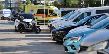 Νεκρός εντοπίστηκε αστυνομικός μέσα σε υπηρεσιακό όχημα με συμβατικές πινακίδες στην περιοχή του Αγίου Δημητρίου. Τρίτη 11 Αυγούστου 2026 (φωτ.: EUROKINISSI / Γιάννης Παναγόπουλος)
