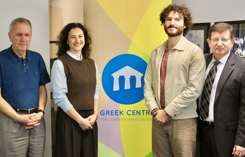 Από αριστερά: ο καθηγητής Αναστάσιος Τάμης, η Μαρία Μπακαλίδου, ο Μιλτιάδης Παικόπουλος και ο δρ Νικ Ντάλας, με κοινό στόχο τη συνέχιση και ενίσχυση της διδασκαλίας των Κλασικών Ελληνικών στη Βικτώρια (φωτ.: The Greek Herald)