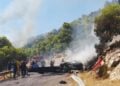 Το ένα από τα δύο Bell που κατέπεσε 
στην περιοχή της Ψάθας. Κυριακή 2 Αυγούστου 2026 (πηγή: ΑΠΕ-ΜΠΕ)