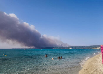 Πυρκαγιά στη Σιβήρη Χαλκιδικής, Πέμπτη 13 Αυγούστου 2026 (φωτ.: EUROKINISSI / Λία Φωκά)