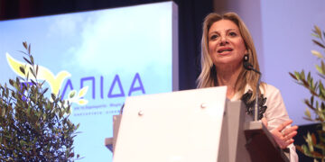 Παρουσίαση του νέου πολιτικού φορέα από τη Μαρία Καρυστιανού, σε εκδήλωση στο «Ολύμπιον» στη Θεσσαλονίκη. Πέμπτη 21 Μαΐου 2026 (φωτ.: ΜΟΤΙΟΝΤΕΑΜ / Βασίλης Βερβερίδης)