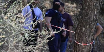 Εικόνα από την περιοχή του Λυκαβηττού όπου εντοπίστηκε η σορός (φωτ.: Γιώργος Κονταρίνης/ EUROKINISSI)
