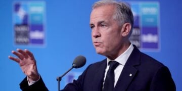 Ο πρωθυπουργός του Καναδά Μαρκ Κάρνεϊ σε παλαιότερη φωτογραφία, στη Σύνοδο Κορυφής του ΝΑΤΟ για το 2026 στην Τουρκία (φωτ.: EPA/NECATI SAVAS)