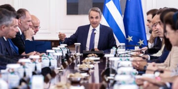 Συνεδρίαση του υπουργικού συμβουλίου υπό τον Κυριάκο Μητσοτάκη, Δευτέρα 24 Αυγούστου 2026 (φωτ.: EUROKINISSI / Γιάννης Παναγόπουλος)
