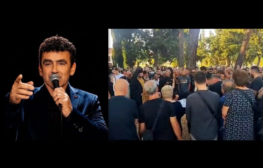 Στιγμιότυπο από την κηδεία του Στάθη Παρχαρίδη (φωτ.: Kozanimedia)