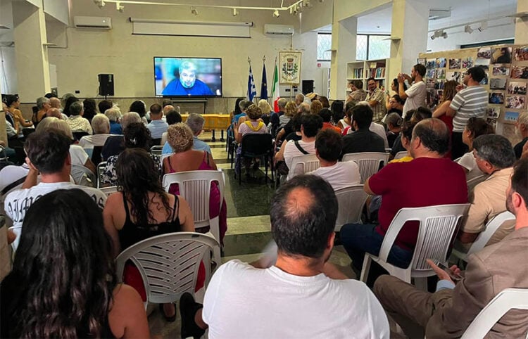 Προβολή του ιστορικού ντοκιμαντέρ «Polemónta» στην Μπόβα Μαρίνα, 51 χρόνια μετά τη δημιουργία του (φωτ.: Facebook / Centro Ellinomatheia RC)