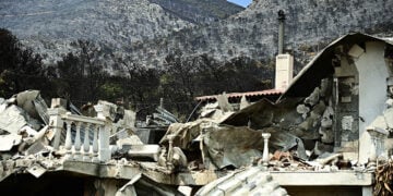 Καμένο σπίτι στο Πόρτο Γερμενό, Δευτέρα 3 Αυγούστου 2026 (φωτ.: EUROKINISSI / Μιχάλης Καραγιάννης)
