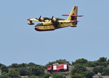 Άσκηση για την αντιμετώπιση δασικής πυρκαγιάς μεγάλης έκτασης στο Δήμο Λαυρεωτικής, Πέμπτη 22 Μαΐου 2025 (φωτ.: EUROKINISSI / Μιχάλης Καραγιάννης)