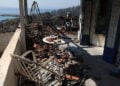 Σαλαμίνα: Καμένο σπίτι από τη φωτιά της 16ης Αυγούστου (φωτ.: EUROKINISSI / Δανάη Δαυλοπούλου)